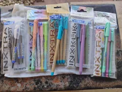 DOMS INXKLIK + INXTRA + INXIFY | 0.7mm Ballpen | Blue Ink | Pack Of 25 | Ball Pen (Pack of 25, Ink Color - Blue)