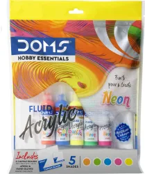 DOMS Neon Fluid Acrylic Painting Set