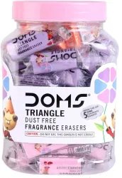 DOMS PCS-0001 Non-Toxic Eraser (Set of 50, Multicolor)