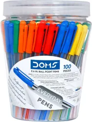 DOMS 0.6mm Everyday DF Ball Pen, Pack of 100