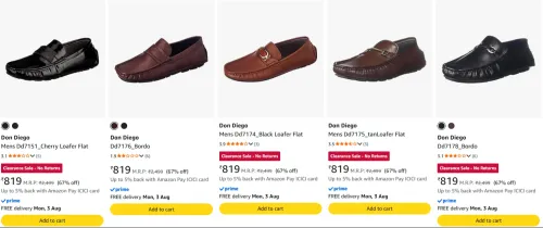 Image of Don Diego Men's Shoes at minimum 67% Discount