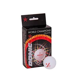 DONIC P40+ 1* Plastic Table Tennis Ball, Colour - White (Pack of 6)