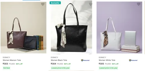 Image of Donicy Totes upto 84% Discount