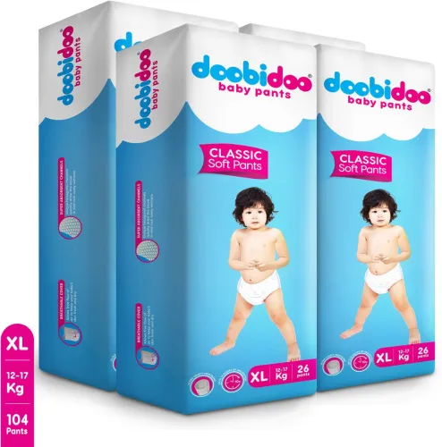 Image of Doobidoo XL Baby Diaper Pants 104 Pieces