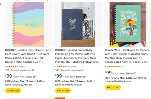 Image of DOODLE Daily Planner Starting @ ₹99