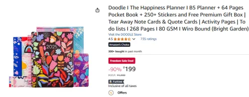 Image of Doodle Happiness Planner Set with Stickers