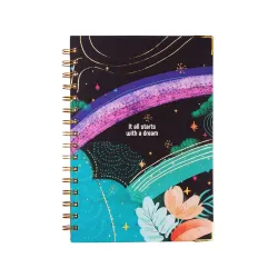 Doodle Undated Daily & Weekly Planner A5 (Dreamy Start - Black)