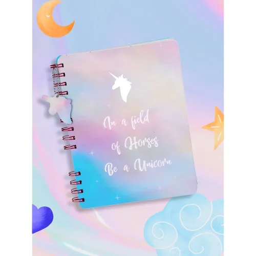 Image of DOODLE Unicorn Hardbound Spiral Notebook