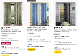 Door Curtains Starting @ ₹159