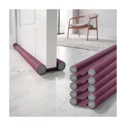 Door Draft Stopper PVC Size 36Inch | Under Door Dust & Noise Blocker | Cold & Heat Insulation Strip | Door Gap Sealer for Home Doors & Windows | Easy Install | Red | Pack of 5