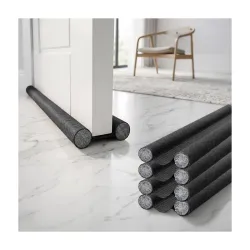 Door Draft Stopper PVC Size 36Inch | Under Door Dust & Noise Blocker | Cold & Heat Insulation Strip | Door Gap Sealer for Home Doors & Windows | Easy Install | Black | Pack of 4