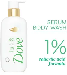 DOVE 1% Salicylic Acid Formula Acne Clear Serum Body Wash (300 ml)