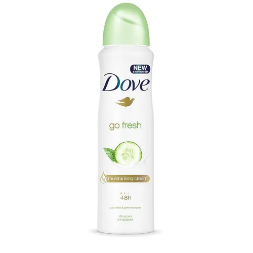 Image of Dove Antiperspirant Cucumber & Green Tea Deodorant, 250ml | Long-Lasting Freshness & Gentle Skin Care For All-Day Protec