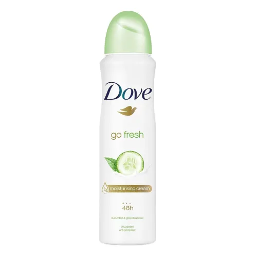 Image of Dove Antiperspirant Cucumber & Green Tea Deodorant, 150ml | Long-Lasting Freshness & Gentle Skin Care For All-Day Protec
