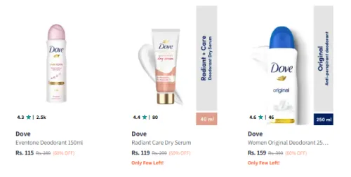 Image of Dove Beauty & Personal Care Product Minimum 60% Discount 