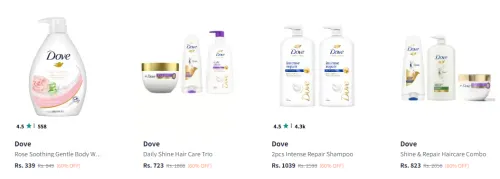 Image of Dove Beauty Product Min. 60% Discount