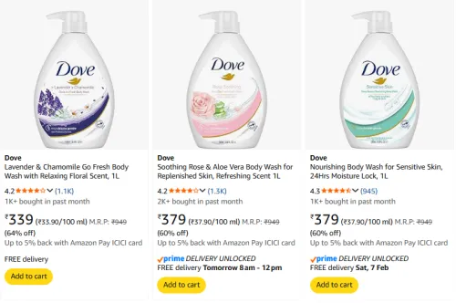 Image of Dove Beauty Product Minimum 60% Discount