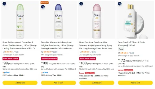 Image of Dove Beauty product starting ₹99 