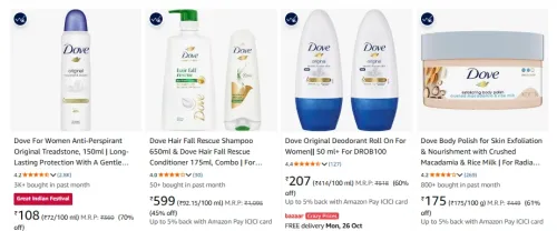 Image of Dove Beauty Products up to 70% Discount