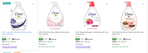 Image of Dove Body Wag 1 ltr Range Starting ₹271