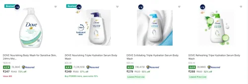 Image of DOVE Body Wash upto 73% Discount