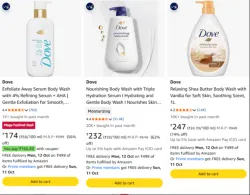 Dove Bodywash at minimum 56% Discount