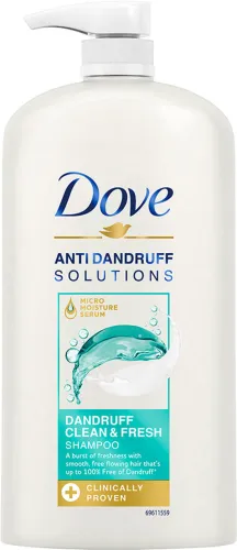 Image of DOVE Clean & Fresh Hair Shampoo to Prevent Dandruff (1000 ml)