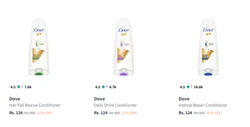 Image of Dove Conditioner 175ml Starting @₹124