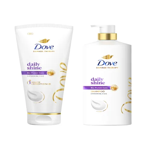 Image of Dove Daily Shine Shampoo 1L+Conditioner 175ml (Combo Pack)