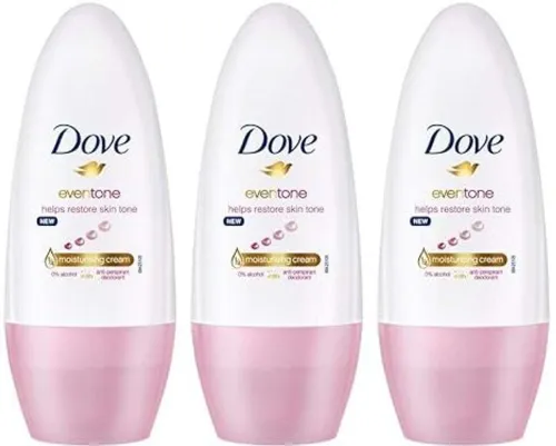 Image of DOVE Even Tone 48H Odour Protection Deodorant Roll-on - For Women (150 ml, Pack of 3)