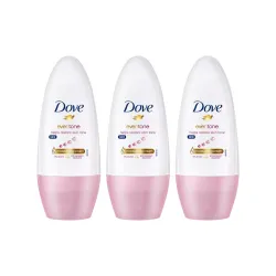 Dove Eventone Floral Deodorant Roll On, 50ml x Pack of 3