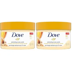 Dove Exfoliating Body Polish Scrub for Dry Skin (298g Each Pack of 2)