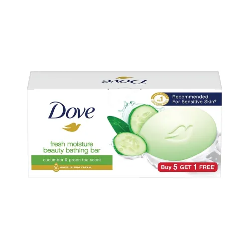 Image of Dove Fresh Moisture Beauty Bathing Bar makes skin soft & refreshed Buy 5 Get 1 (450gms)
