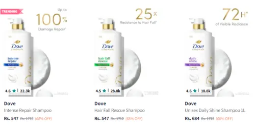 Image of Dove Hair Care Products Upto 68% Discount