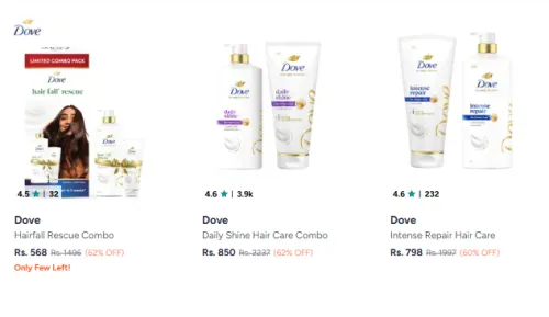 Image of Dove Hair Care Combo Set Minimum 60% Discount
