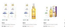 Dove Hair Care Products upto 69% Discount
