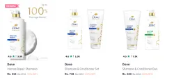 Dove Hair Care Products upto 70% Discount