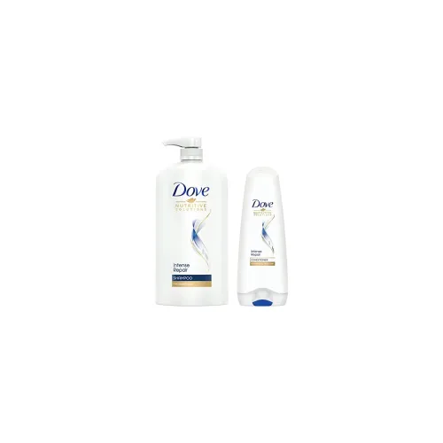 Image of Dove Intense Repair Shampoo 1 Litre + Conditioner 175ml, Combo
