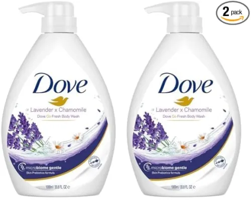 Image of Dove Lavender & Chamomile Body Wash, 1L Pack of 2