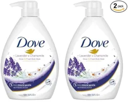 Dove Lavender & Chamomile Go Fresh Body Wash with Relaxing Floral Scent, 1L (Pack of 2)