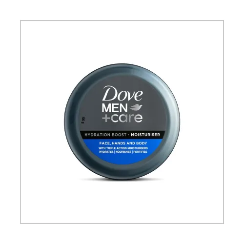 Image of DOVE Men+Care, with Vitamin B3, Hydration Boost Moisturizer, for refreshed hydrated Skin, long lasting hydration, 100gm