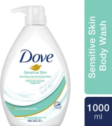 DOVE Nourishing Body Wash for Sensitive Skin, 24Hrs Moisture Lock (1000 ml)