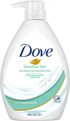 DOVE Nourishing Body Wash for Sensitive Skin, 24Hrs Moisture Lock (1000 ml)