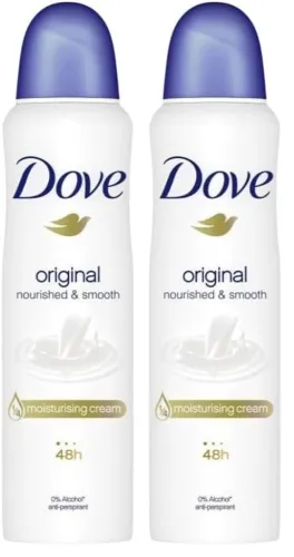 Image of Dove Original Deodorant For Women 150 ml (Pack of 2)