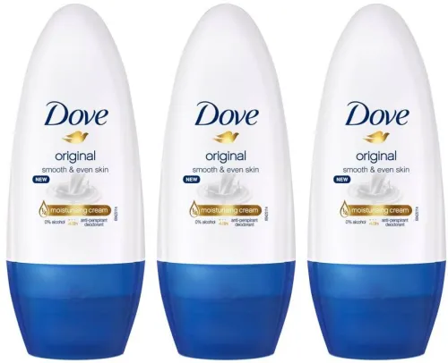Image of Dove Original 48H Odour Protection Roll-On – 3 Pack