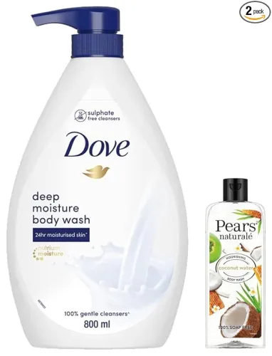 Image of Dove & Pears Body Wash Combo–Dove 800ml + Pears Coconut 250ml