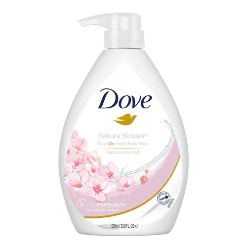 Image of Dove Refreshing Sakura Blossom Body Wash with Himalaya Pink Salt for Replenished Skin, 1L
