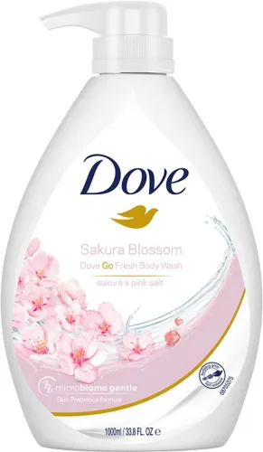 Image of DOVE Refreshing Sakura Blossom Body Wash with Pink Salt for Replenished Skin  (1000 ml)