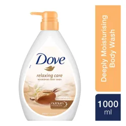 Dove Relaxing Shea Butter Body Wash with Vanilla for Soft Skin, Soothing Scent