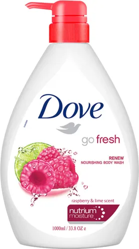 Image of DOVE Renewing Raspberry Body Wash with Lime for Renewed Skin, Refreshing Scent